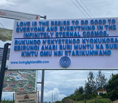 Loving Light and Life cosmic mission roadside message